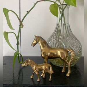 Vintage Brass Horse Figurines